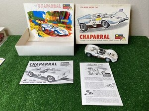 rare 1965 monogram chaparral 1/24 scale slot car with box manuals Untested