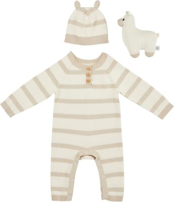 Ickle Bubba 3-teiliges Strampler Mütze & Lama Geschenkset Bubba 0-6 Monate UVP 18£