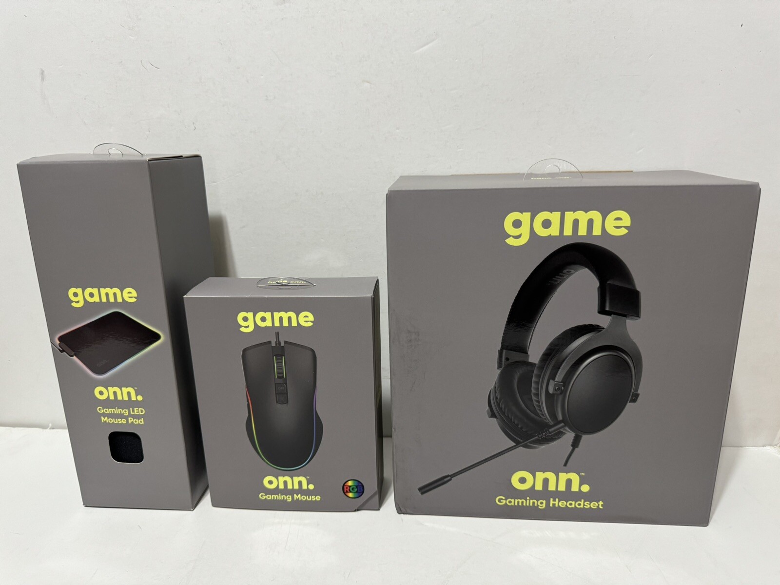 3-Piece Gaming Bundle: Mouse, LED Pad, and Headset for Ultimate Setup-image