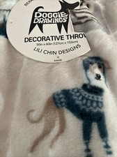 PUG AND BOSTON TERRIER THROW BLANKETsize 50 X 60 LOWEST PRICE EVER CLEARANCE