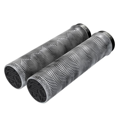 Truvativ Descendant Single Locking, Grips, 133mm, Light Gray/Black Marbled, Pair