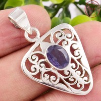 Solid 925 Sterling Silver Amethyst Jewelry Pendant 1.4 Cp227 Solid 925 Sterling Silver Amethyst Jewelry Pendant 1.4 Cp227