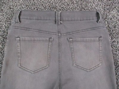 Gloria Vanderbilt Jeans Womens 4P SHORT Grey Denim Amanda Mid Rise Retro 27x23