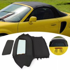 Fit Toyota Mr2 Spyder 00-07 Convertible Sailcloth Soft Top Heated Glass Black