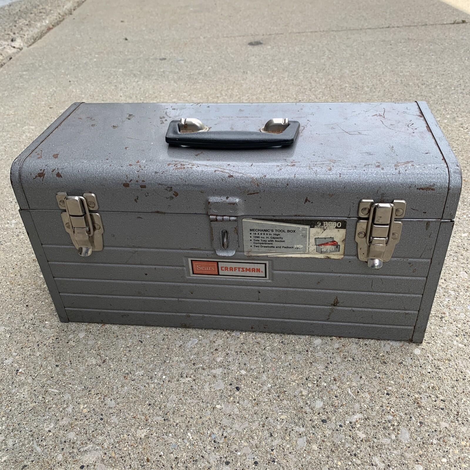 Craftsman Toolbox Vintage Antique Rare Tool Grelly UK