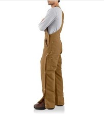 Vintage Carhartt R41 Firm Duck Bib Overalls Quilted Zip Mens 38W 30L RARE NWT