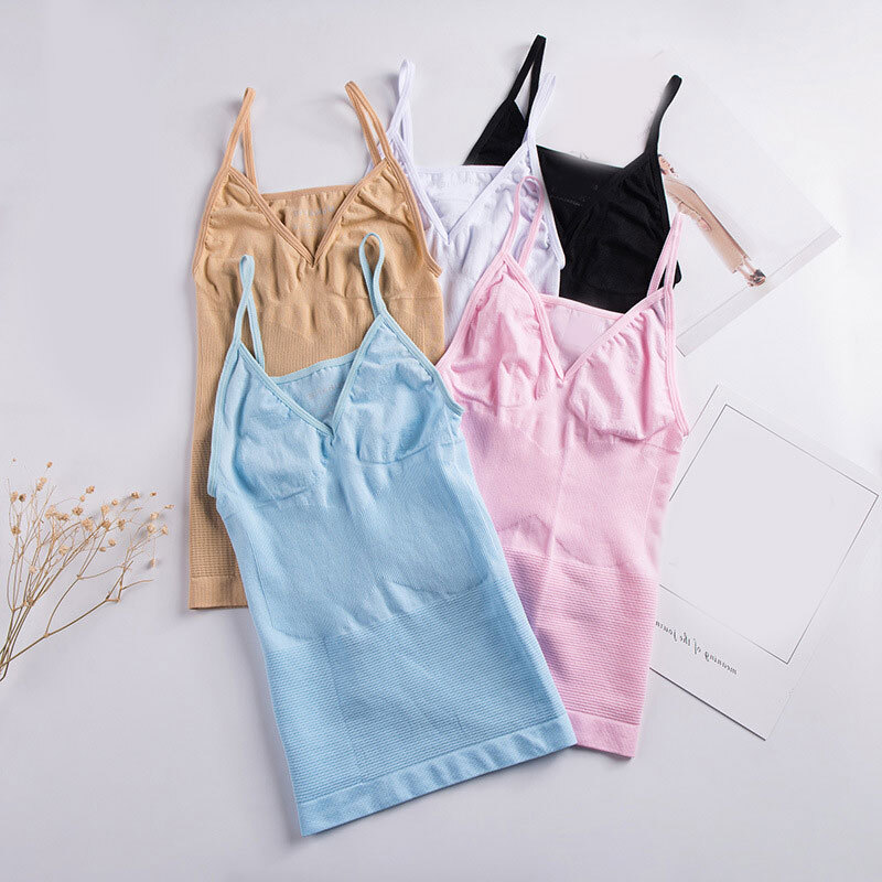 Body Corset Top Vest Tank Top Intimates Body Shaping Breathable Soft Solid Color