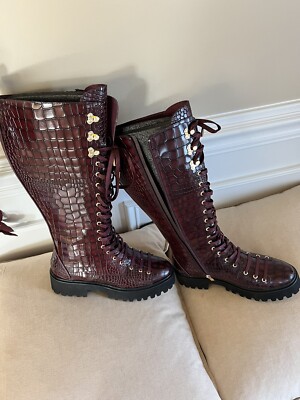 IAMJenniferLe boots By Jennifer Le - Deep wine color | eBay