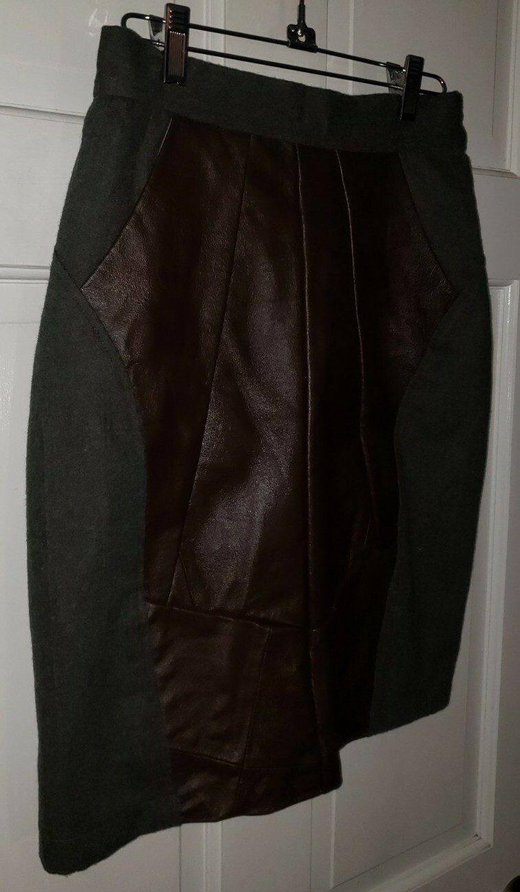 PRELOVED gray Wool Brown Quilted Patchwork Recycl… - image 2