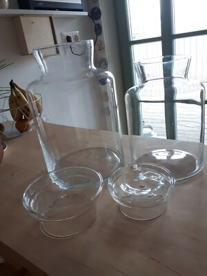 2 große Glasgefäße mit Deckel, Manufactum?, Grüne Erde?