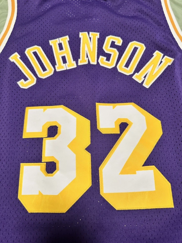 Camiseta cosida Magic Johnson Reebok Lakers Hardwood Classics longitud M +2 Foto 4 de 4