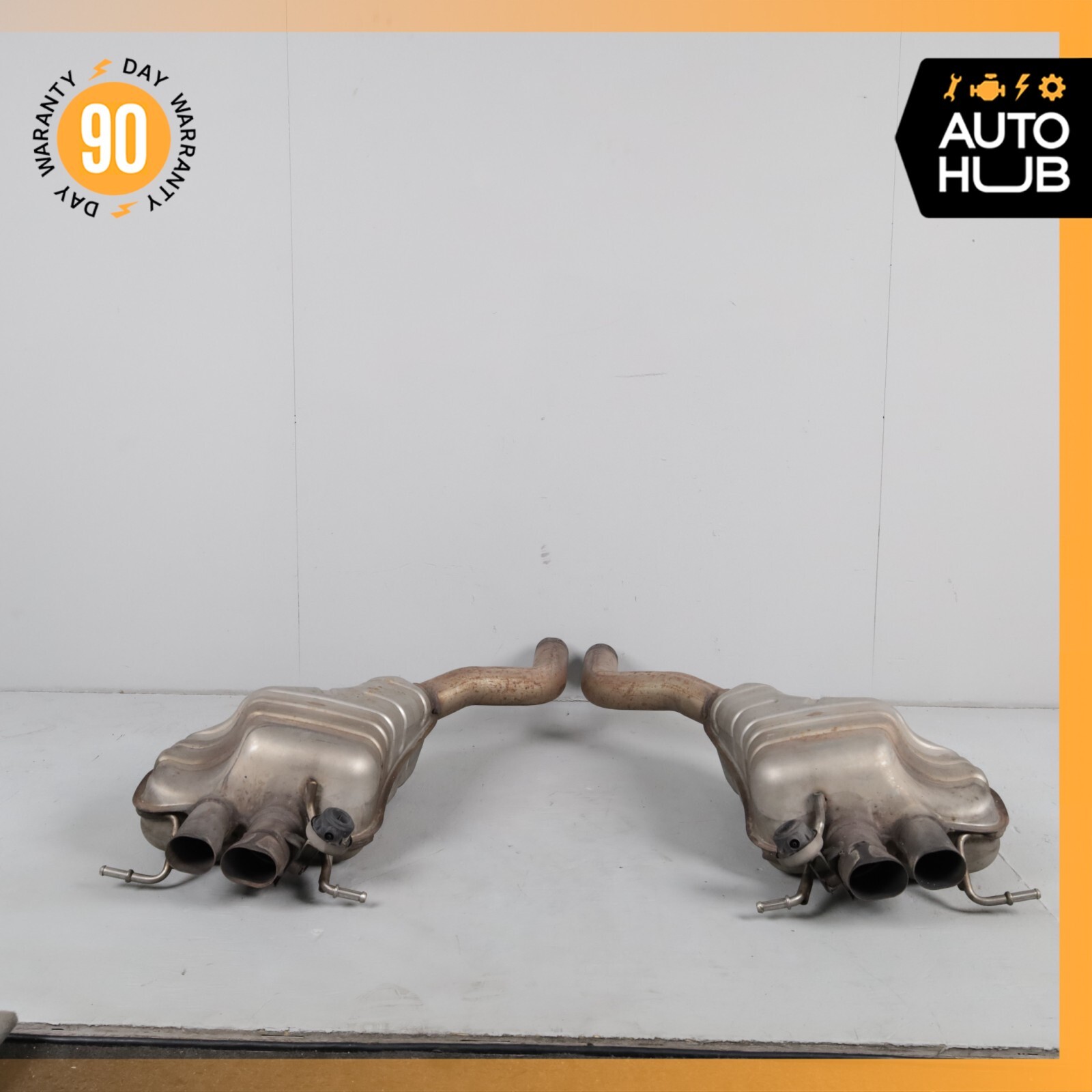 03-12 Bentley Continental GT Exhaust Muffler Mufflers Right & Left Set OEM