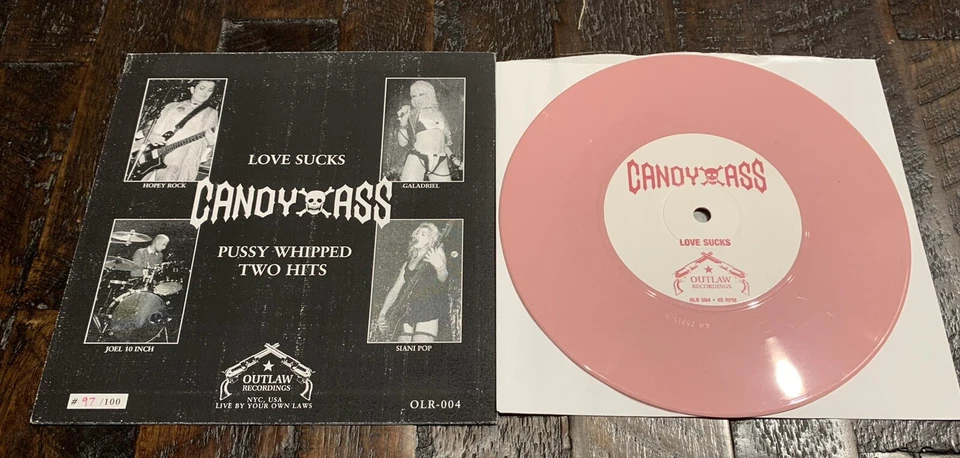 CANDY ASS Love Sucks 7” Pink Vinyl 100-Sahara Hotnights The Donnas Spinnerette - Image 3 of 4