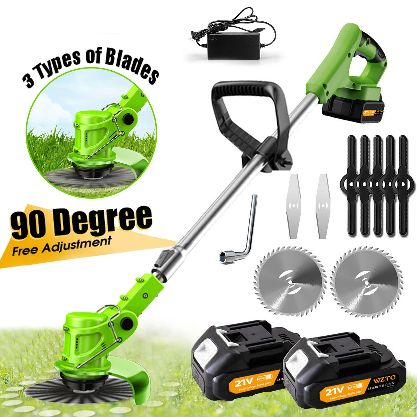 Cordless wacker Electric Weed Eater Lawn Edger brush cutter trimmer