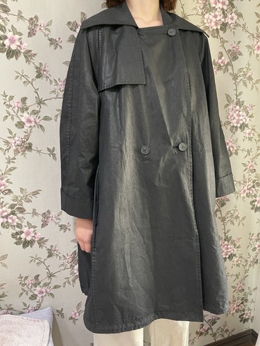 Cappotto giacca trench cerato petto Oska donna comodo Lagenlook taglia 2 - Foto 3 di 24