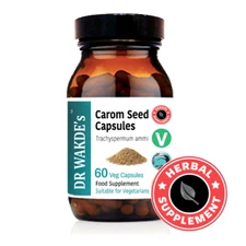 DR WAKDE'S Carom Seed Capsules (Celery Seed | Ajwain) | 60 Veg Caps | Ayurved...