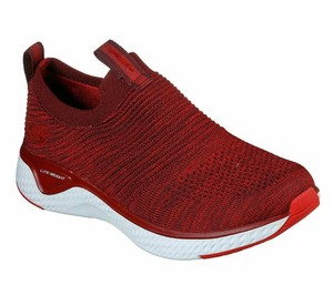 skechers ladies red trainers