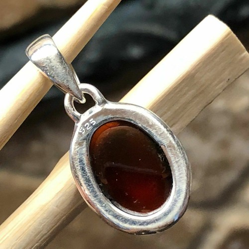 6.00 Carat Solid 925 Sterling Silver Handmade Hassonite/Garnet Pendant - Picture 2 of 6