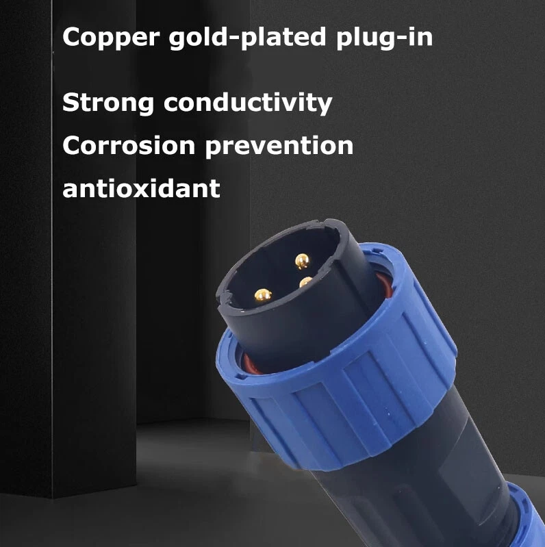 2-9 Core Waterproof Connector IP68 Aviation Bulkhead Plug Socket - Image 3 of 4