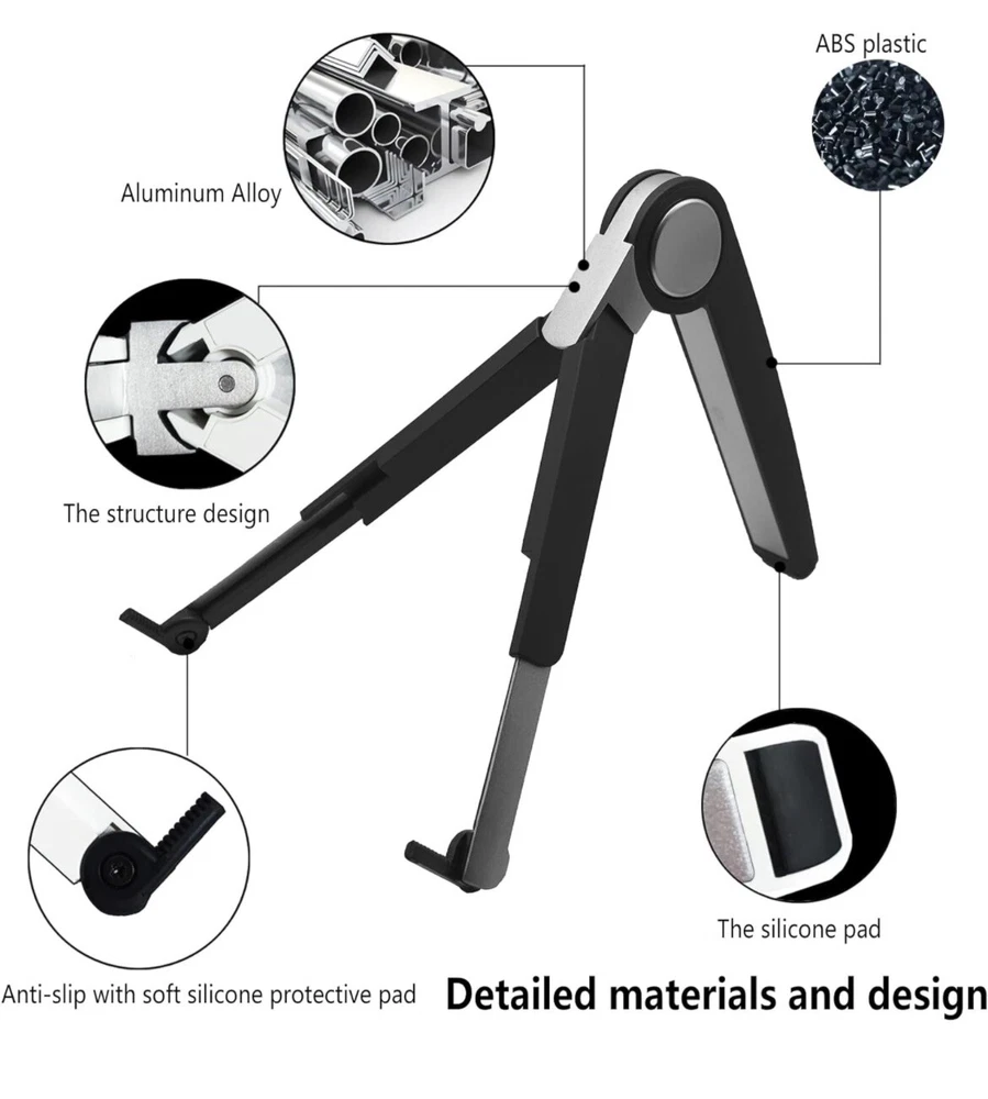 Laptop Stand for Laptop Adjustable Portable Tablet Holder 10-15.6 Inch (White)