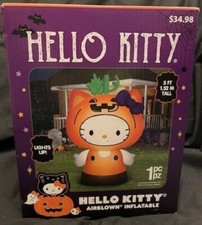 Airblown Inflatable Hello Kitty Pumpkin Inflatable - 5 Ft Tall -New in box