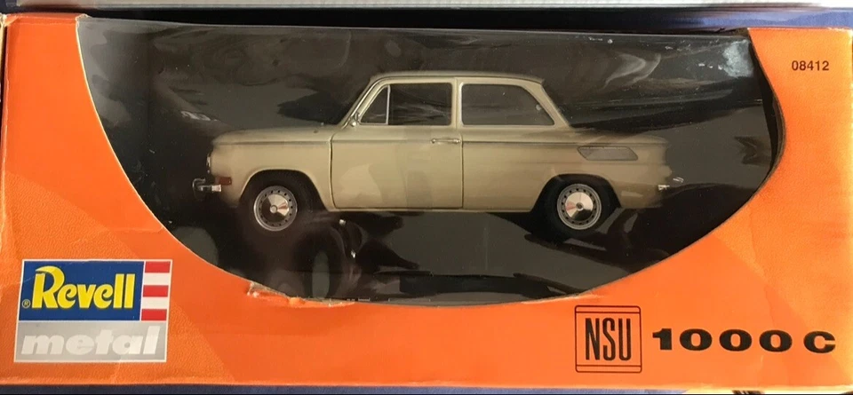 Prinz-Nsü 1000C Scala 1/18 Revell RARO Colore Bianco Nuovo Mai Esposto-Perfetto - Immagine 2 di 4