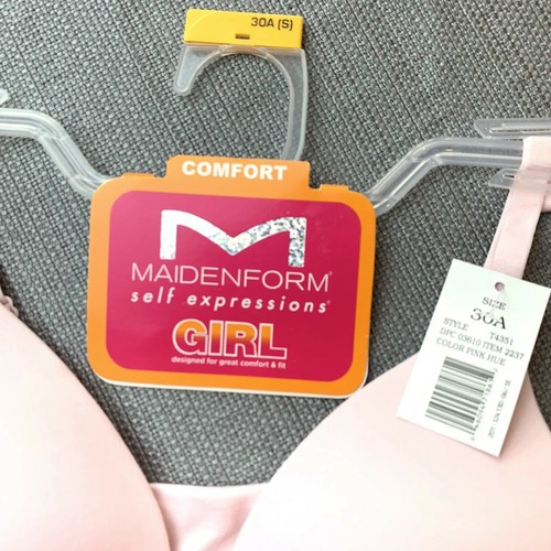 lot of 3 SZ S Molded Front Maidenform & Hanes Girls' Wire-Free Bra, sleek&smooth - Picture 5 of 8