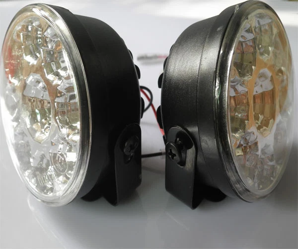 2x Fari Fendinebbia 12V Luci Diurne LED Faretti Fanali Universali per Auto Moto - Immagine 3 di 3