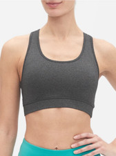 NWT GAP GAPFIT Dark Charcoal Wicking Sport Bra Low Support XXL XXLarge