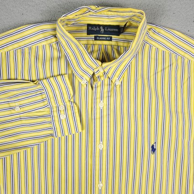 blue striped button up