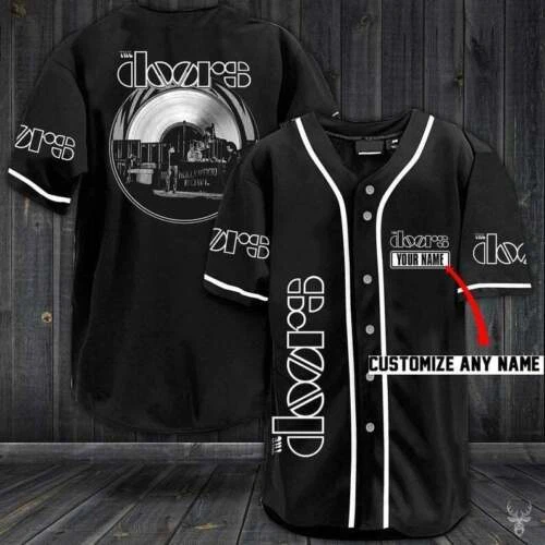 Men's Black The Rock Baseball Jersey