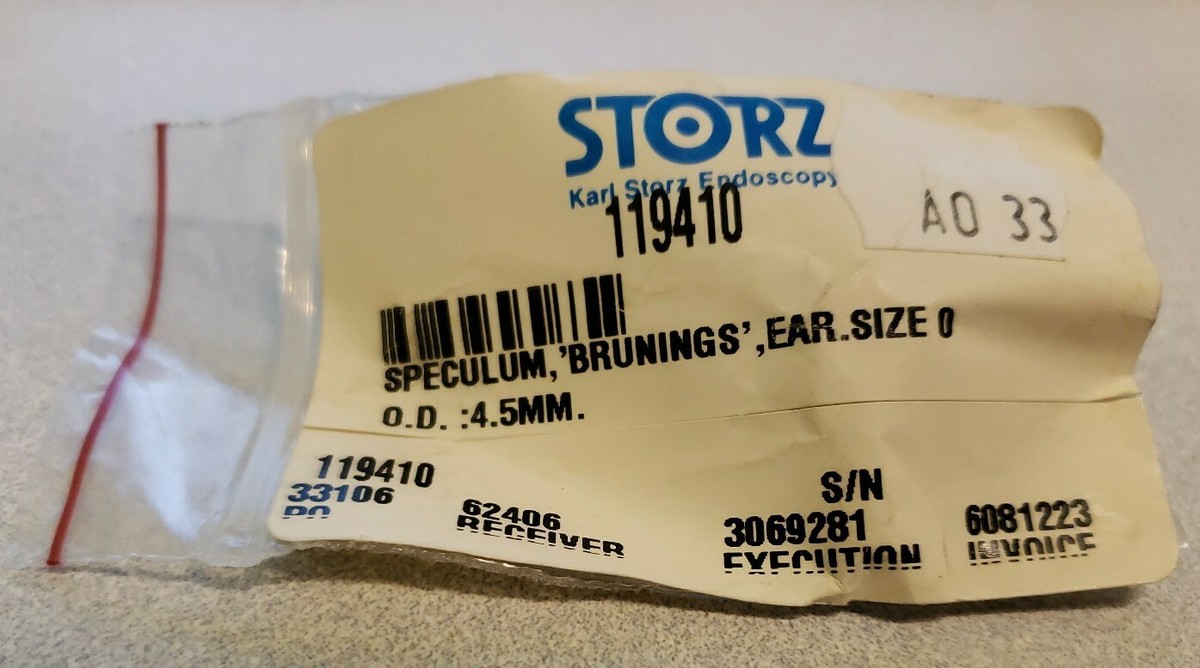 STORZ 119410 Bruenings 4.5mm Ear Speculum Size 0 | eBay