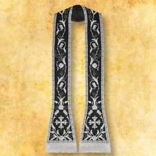 Stola romana ricamata "Massimo-Nero"