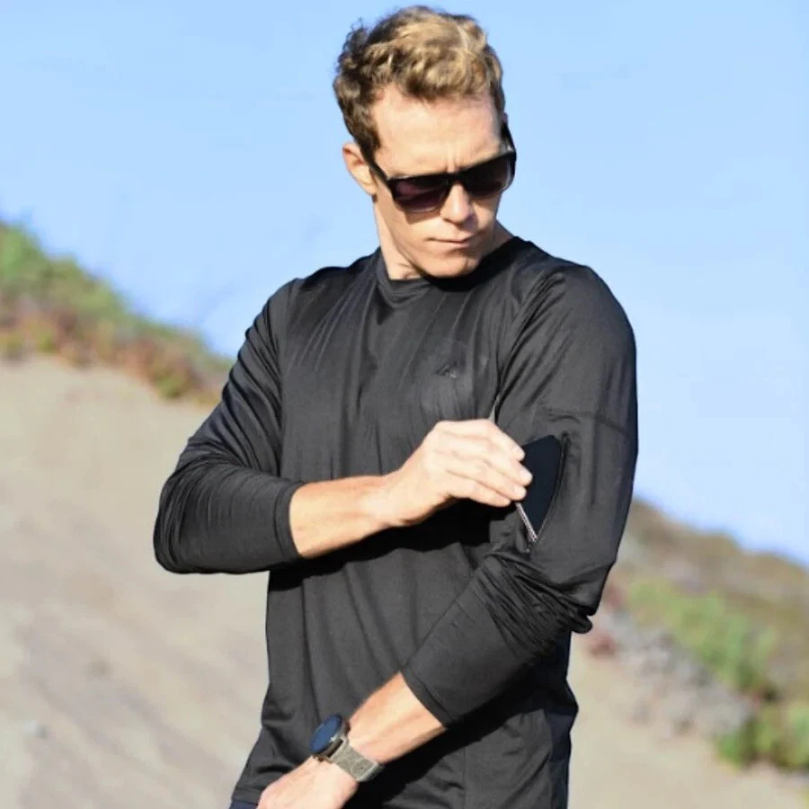 Apricoat Quick Dry Shirt, Black, Size Large, Long Sleeve