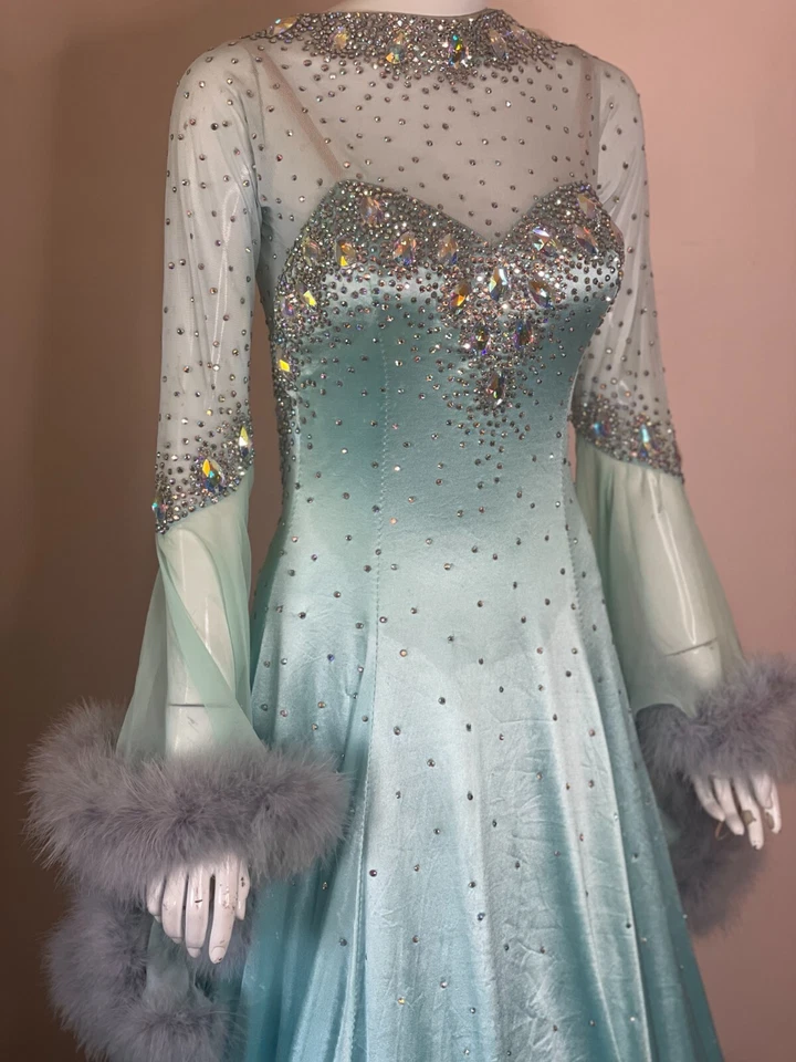 Ballroom Gown Burlesque Feather Rhinestone Costume Collector Collectible TV - Image 4 of 4