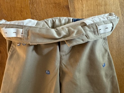 Vineyard Vines Hockey Embroidered Khaki Pants adjustable waist boys Size 4 EUC - Picture 5 of 7