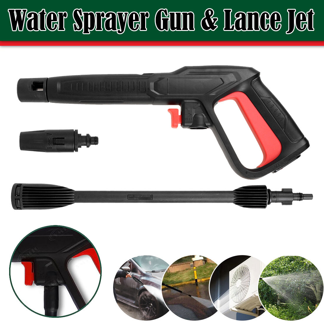 For Bosch AQT Trigger Gun Lance Variable Nozzle Sprayer Jet Washer High