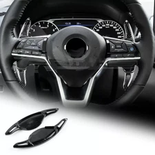 Steering Wheel Paddle Shifter Trims Accessories For Nissan Infiniti Carbon Fiber