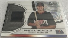 2011 Bowman Sterling Baseball Dominic Ficociello USA Baseball Refractor Relic