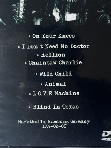 WASP DVD “NO KILLING DYING TOUR” PERFORMING LIVE IN HAMBURG 1997 EXTREMELY RARE - Picture 3 of 11