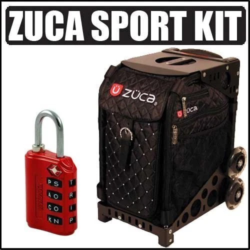 Zuca Sport Wheeled Complete Luggage Set w/ Frame Black and Insert Bag Black