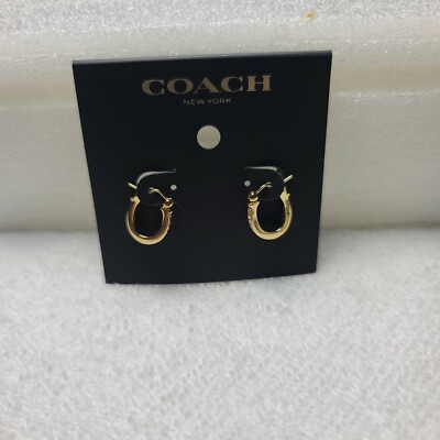 【COACH 】Pave Signature Huggie Earrings s-l400.jpg