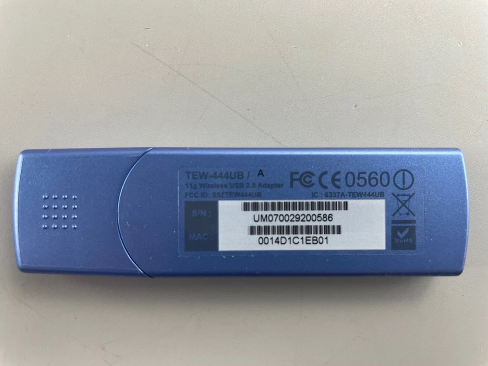 TRENDnet Wireless USB 2.0 Adapter TEW-444UB *UNTESTED* #R44 - Image 4 of 4