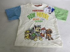 Nickelodeon Paw Patrol Pawsome Short Sleeve Tee T-Shirt Top Kids Boys Size 2-3