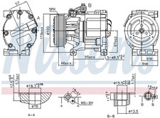 NISSENS 89405 Kompressor, Klimaanlage für ABARTH,CHRYSLER,FIAT,FORD,LANCIA