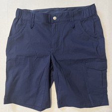 Duluth Trading DuluthFlex Dry on the Fly Shorts Women's Size 8 Navy Blue