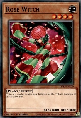 Yugioh! Rose Witch - LDS2-EN100 - Common - 1st Edition Near Mint, English