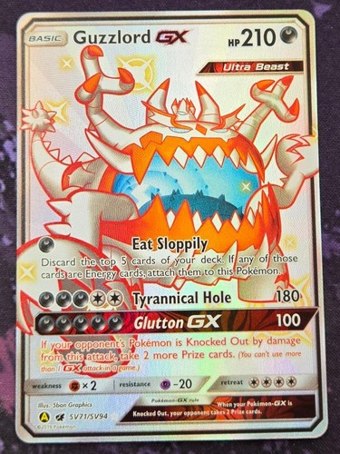 Pokemon: Hidden Fates: Shiny Vault: Holofoil Guzzlord GX: LP Condition
