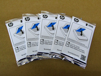 HP Sprocket 2''x3'' Zink Sticky Backed Photo Paper, 50 Sheets, Unboxed
