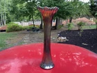 Gorgeous Antique Fenton Blue Carnival Glass Vase With Really Nice Colors